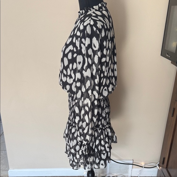 TCEC Josie Leopard Black and White Print Mini Dress size Medium - Picture 3 of 8